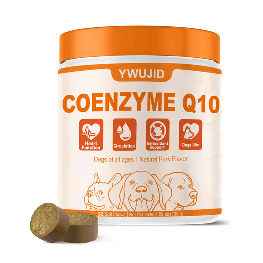 Golosinas masticables de taurina + CoQ10 para perros. Mezcla nutricional pura para el bienestar diario de tu perro.